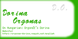 dorina orgonas business card